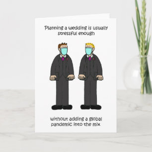 Covid 19 Gay Male Hochzeitsplanung Stress Karte