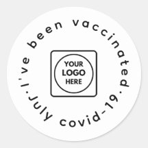 Covid-19 geimpft | Runde der Logokombinationen