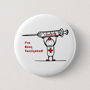 Covid-19 Impfknopf Button