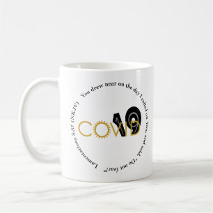 COVID 19 Merci Mug avec Écriture, Personnalisé