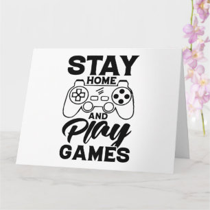 COVID 19 Quarantine Gamer Gift - Bleibe auf Zuhaus Karte