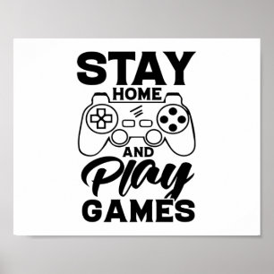 COVID 19 Quarantine Gamer Gift - Bleibe auf Zuhaus Poster