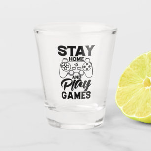 COVID 19 Quarantine Gamer Gift - Bleibe auf Zuhaus Schnapsglas