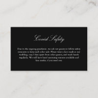 Covid 19 Sicherheit Elegante Schwarz-Weiß Hochzeit