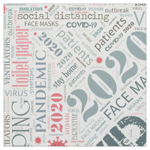 Covid-19 Text Design Farbe2 ID742 Stoff