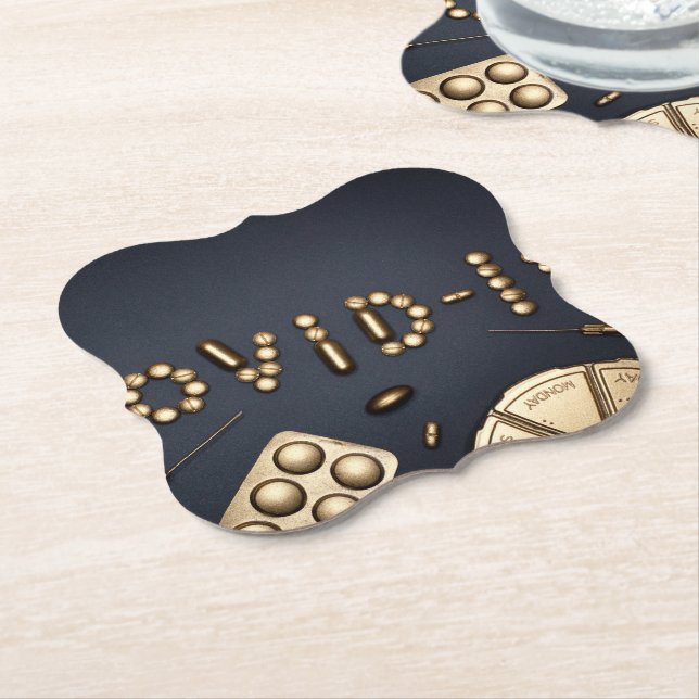 Covid-19 Untersetzer (angewinkelt)