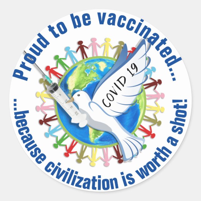 Covid 19 Vaccinatio Schlüsselanhänger Runder Aufkleber (Vorderseite)