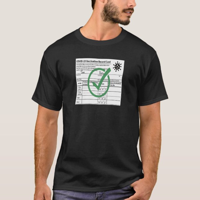 Covid 19 Vaccination Record Card Artwork T-Shirt (Vorderseite)