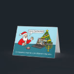 Covid 19 Virtual Chrismukkah Cartoon Spaß Karte<br><div class="desc">Ein Cartoon des Weihnachtsmannes Sprichwort 'Happy Chrismukkah' an eine Gruppe von Menschen auf seinem Laptop. Die Worte "Chrismukkah kann in diesem Jahr etwas anders sein" begleiten das Bild.</div>