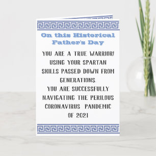 Covid-19 Zeitkapsel Vatertagskarte Dankeskarte