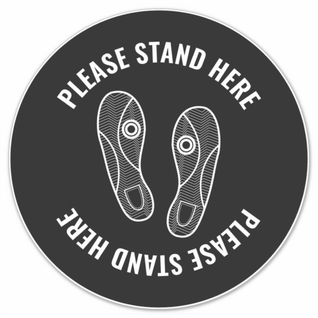 Covid bitte hier Sneaker Druckfarbe ändern Aufkleber (Vorderseite)