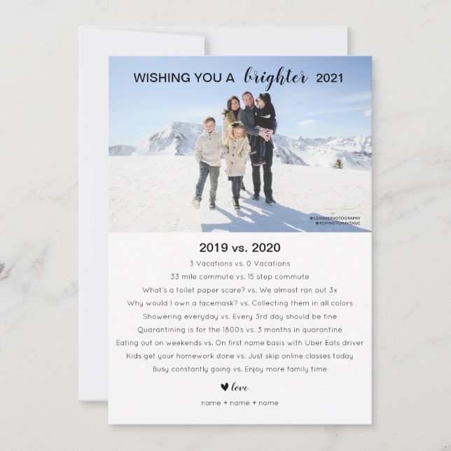 Covid Christmas Card, Quarantine Holiday Card Ankündigung (Vorderseite)