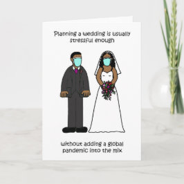 Covid Covid, afroamerikanischer Hochzeitstil 19 Karte