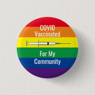 COVID geimpft für meinen Regenbogen Button