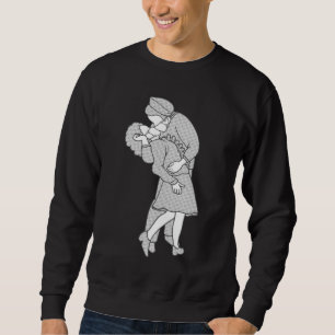 Covid Gesichtsmaske ww2 Küssen Paar Sweatshirt