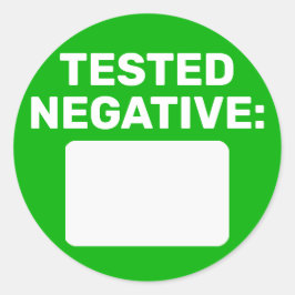 Covid Negative Write on Runder Aufkleber