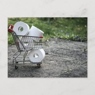 Covid Toilettenpapier kaufen Postkarte