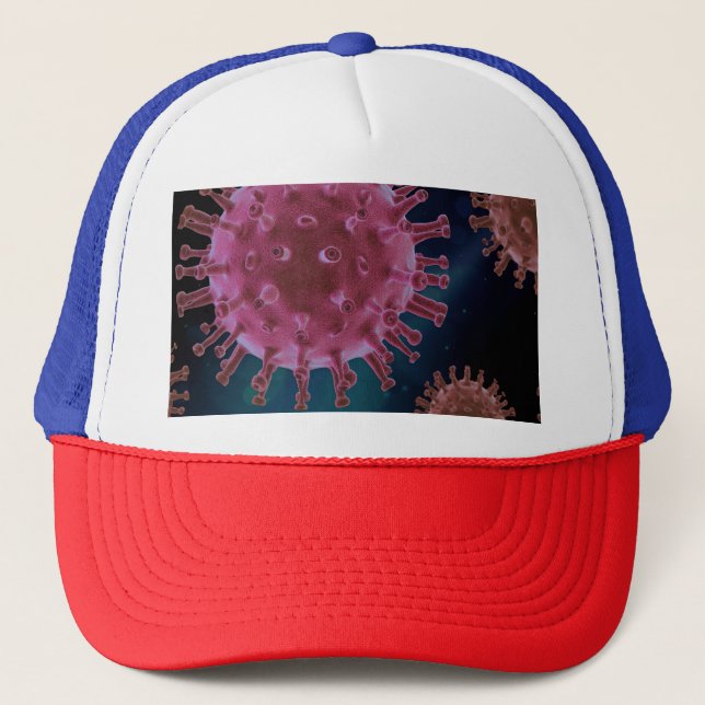 Covid-Virus-Biologie Truckerkappe (Vorderseite)
