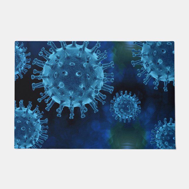 Covid Virus Infektion Pathogen Floor Mat Fußmatte (Vorderseite)