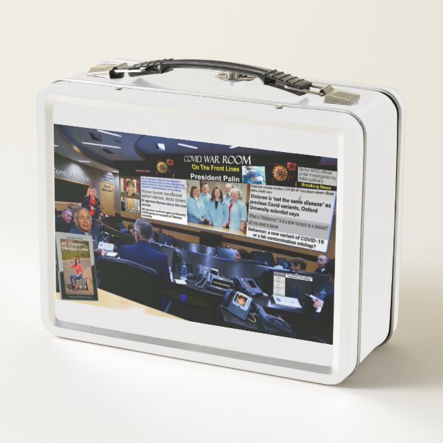 Covid. War Room Metal Lunchbox (Rückseite)