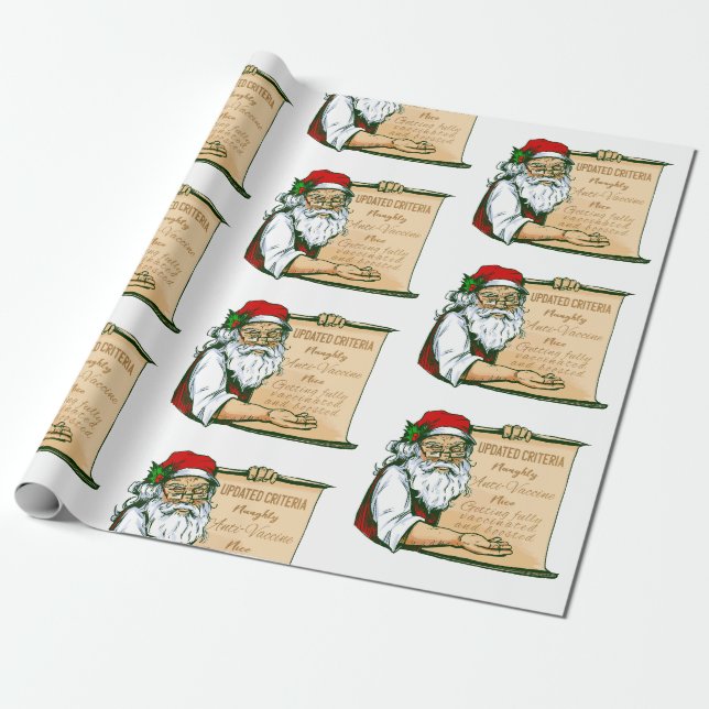 covider Weihnachtssanta-Claus-Impfstoff frech Geschenkpapier (Ungerollt)