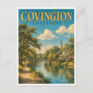 Covington Louisiana Bogue Falaya GeoSaga Postkarte