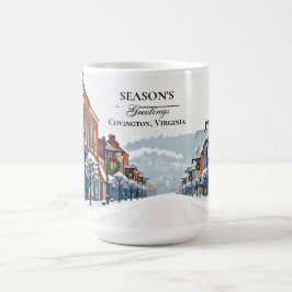 Covington, VA Winter Edition Weihnachtsgrüße Kaffeetasse