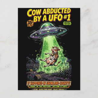 Cow Abducted by a UFO #1 Postkarte