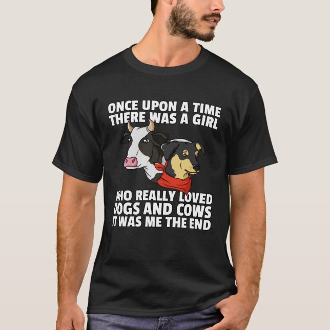 Cow And Dog   For A Farmer T-Shirt (Vorderseite)