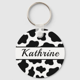 Cow Animal Print Name Schlüsselanhänger