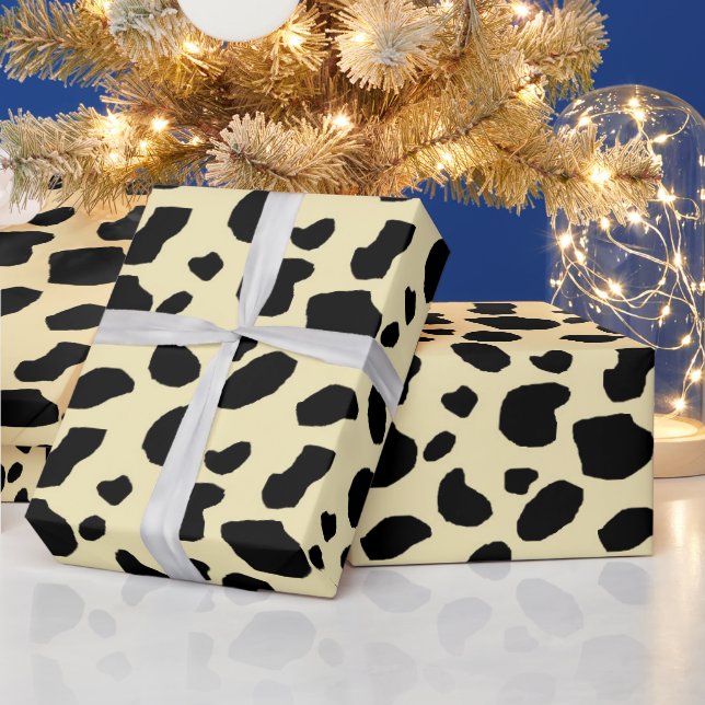Cow Animal Skin Colour Pattern Design  Geschenkpapier (Feiertage)