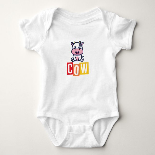 Cow Baby Jersey Bodysuit Strampler (Vorderseite)