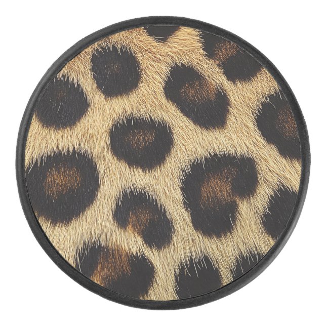Cow Black White Spots Fur Eishockey Puck (Vorderseite)