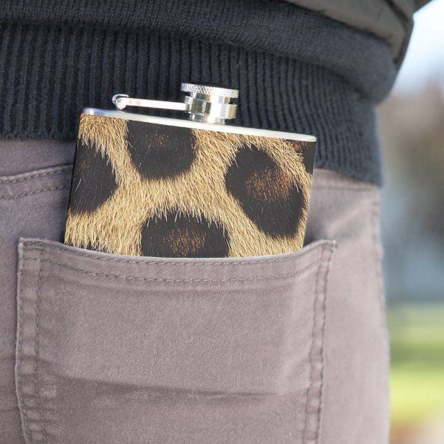 Cow Black White Spots Fur Flachmann (Beispiel)