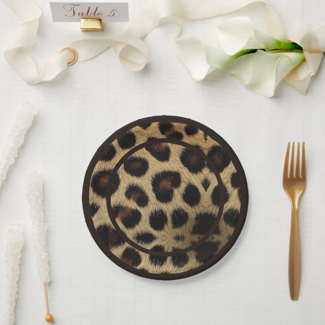 Cow Black White Spots Fur Pappteller (Hochzeit)
