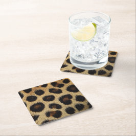 Cow Black White Spots Fur Rechteckiger Pappuntersetzer