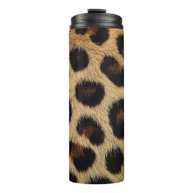 Cow Black White Spots Fur Thermosbecher (Vorderseite)
