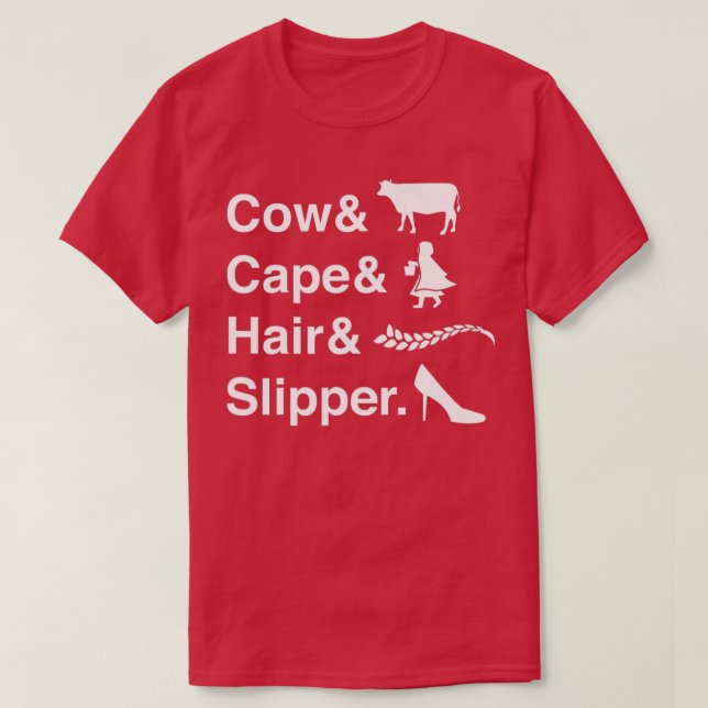 Cow Cape Hair & Slipper High School Theatre  Music T-Shirt (Design vorne)