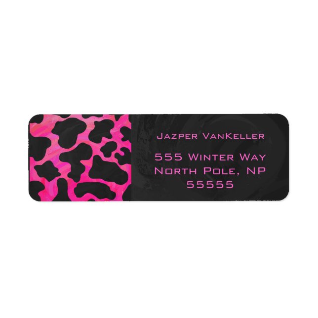 Cow Cow Hot Pink und Black Print (Vorne)