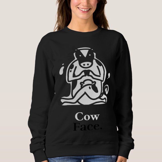 Cow Face Yoga Pose Sweatshirt (Vorderseite)