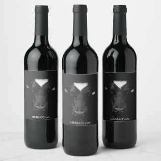 Cow Gesicht Custom Wine Labels Weinetikett