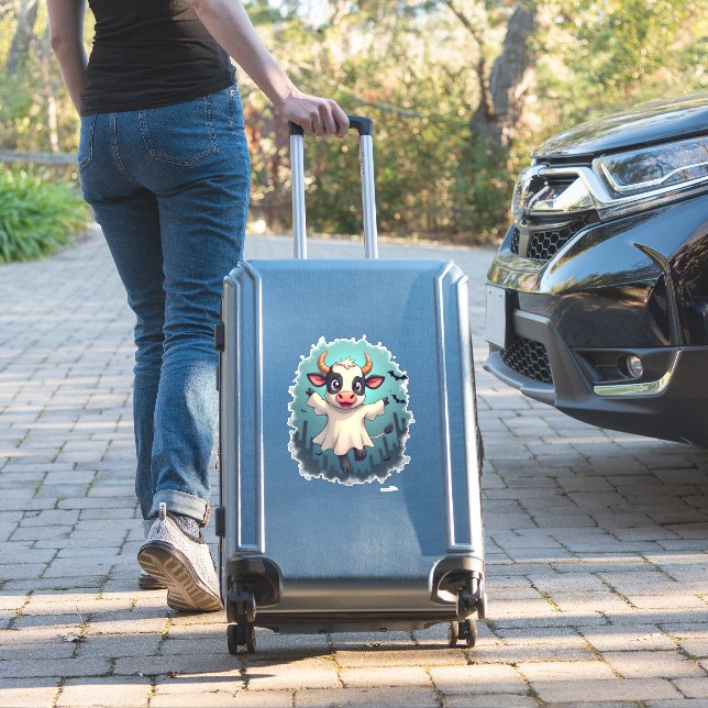 Cow Ghost Boo-levard Aufkleber (Koffer Insitu)