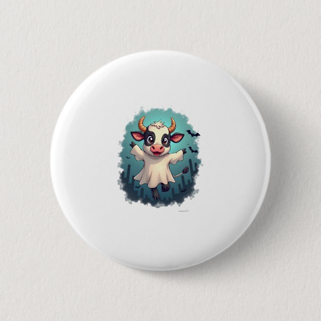 Cow Ghost Boo-levard Button (Vorderseite)