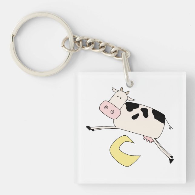 Cow Jumps Over Moon Schlüsselanhänger (Vorderseite)
