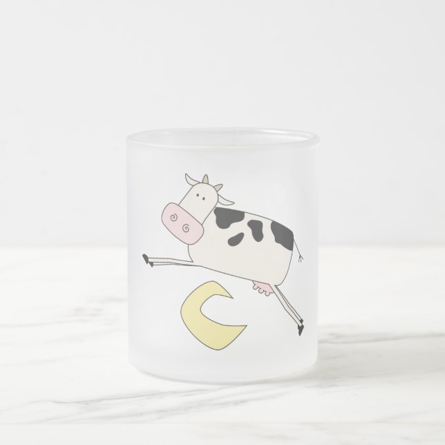 Cow Jumps Over Moon Tshirts and Gifts Mattglastasse (Mittel)