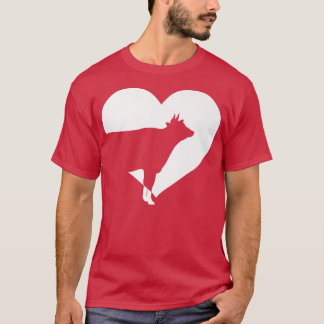 Cow Just A Girl Who Loves Cows Farmer heart vintag T-Shirt