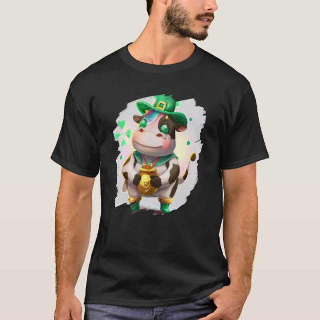 Cow Leprechaun Cows St Patricks Day  3 T-Shirt (Vorderseite)