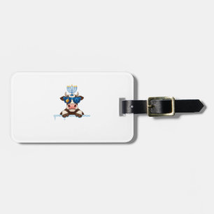 Cow Menorah Dreidel Juwish Hanukkah Womens Mens Ki Gepäckanhänger