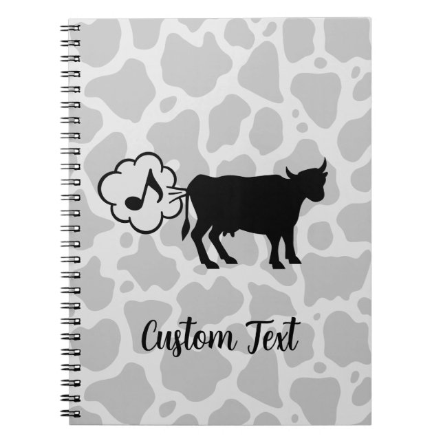 Cow Methan Icon Notebook Notizblock (Vorderseite)