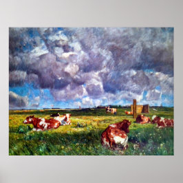 Cow Pasture in the North Frisian Marsh 1918 Poster